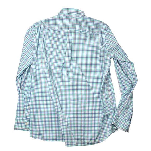 Vineyard Vines Performance Button Down MED Gingham Check Classic Fit Whale Shirt - Picture 4 of 6
